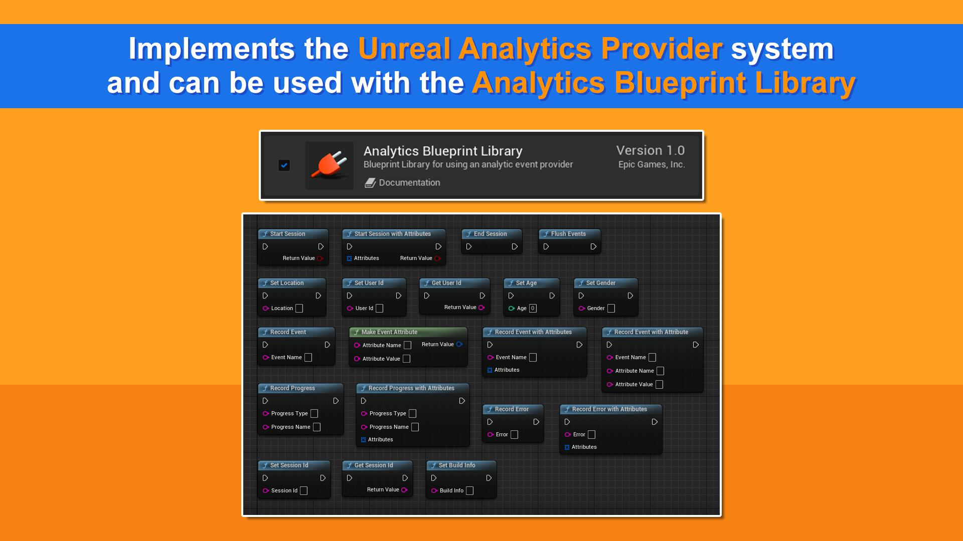 Support both In-Game Analytics and Analytics Blueprint Library